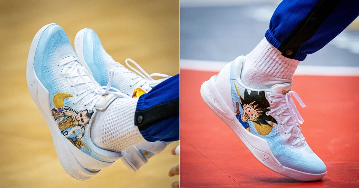 Messi y Goku: las zapatillas especiales de una figura mundial del básquet que causaron furor en las redes sociales