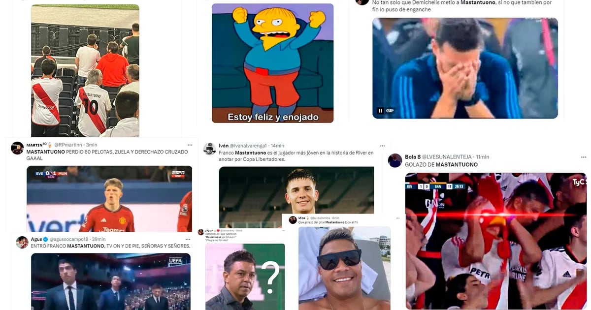 Estallaron los memes por el gol de Franco Mastantuono en la victoria de River ante Libertad por la Copa Libertadores