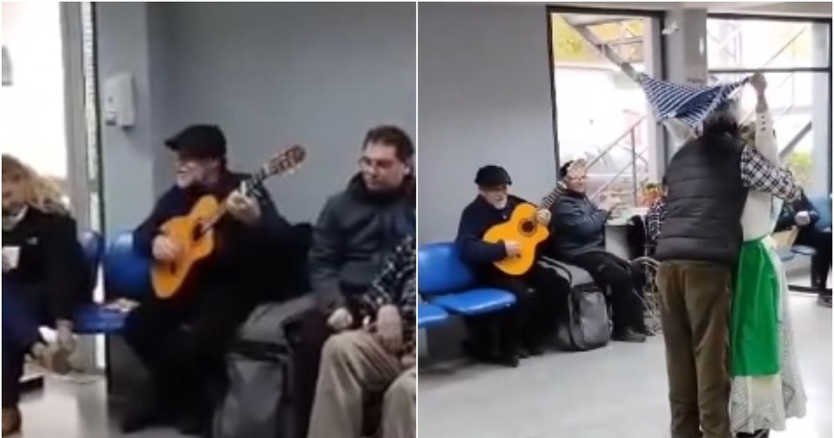 Video: un icónico artista sanjuanino alegró a pacientes dializados con clásicos del folclore