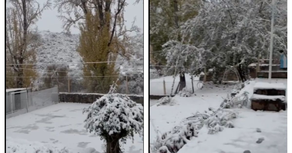 El video de la increíble nevada en Valle Fértil