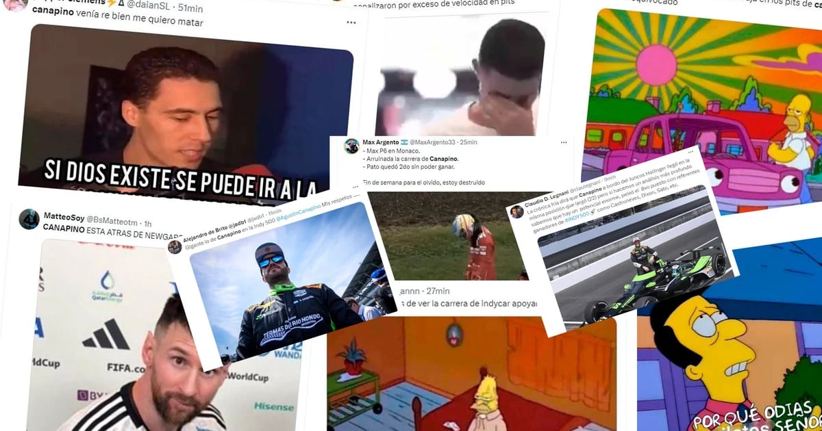 Los mejores memes y reacciones por la actuación de Agustín Canapino en las 500 millas de Indianápolis