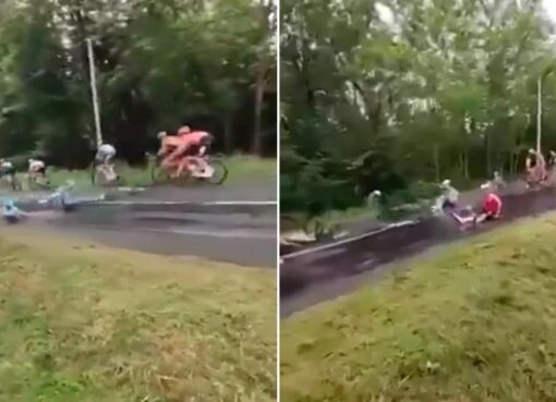 “Fue una locura”: impresionante accidente en una clásica carrera de ciclismo en Francia, con casi 50 involucrados