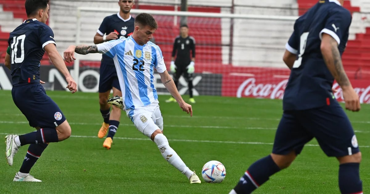 Con un golazo de Zenón y el doblete de Beltrán, Argentina goleó 4-0 a Paraguay en uno de los últimos amistosos antes de los Juegos Olímpicos