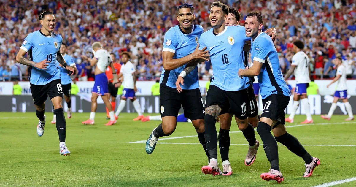 Uruguay venció 1-0 a Estados Unidos y avanzó como líder a los cuartos de final de la Copa América