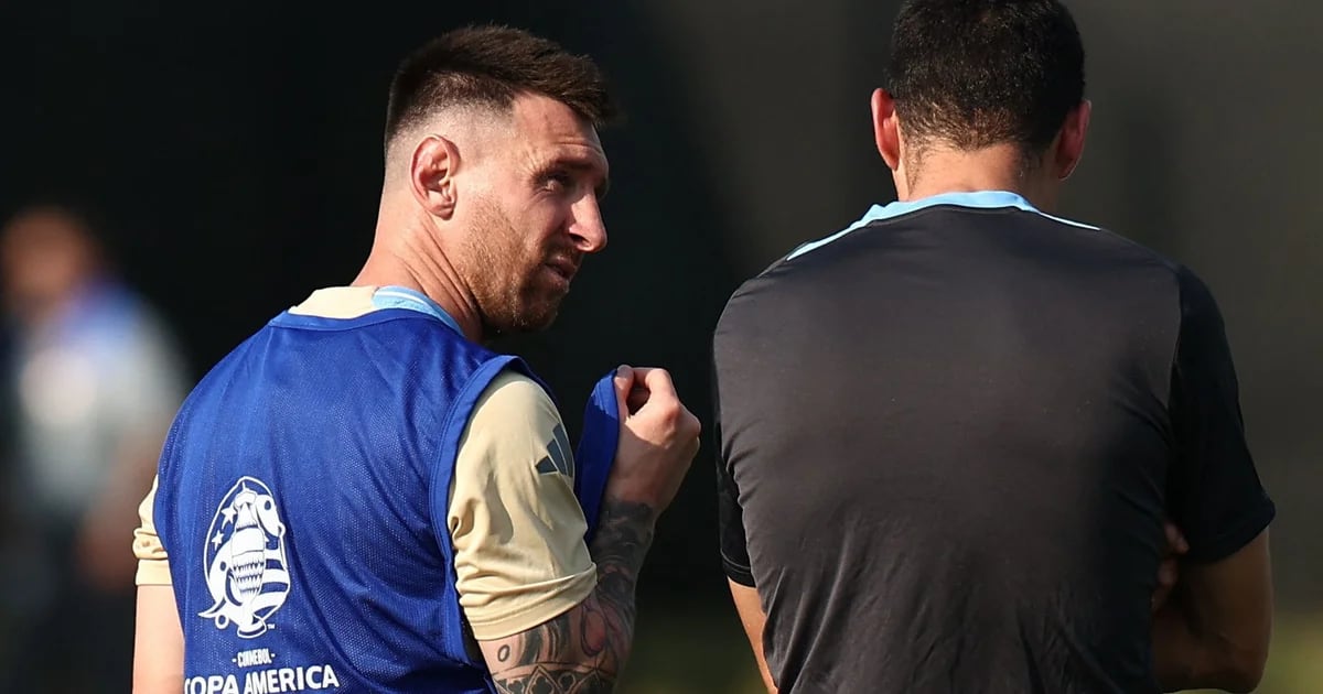 La charla entre Messi y Scaloni en la última práctica antes del cruce con Canadá por la semifinal de la Copa América: la posible formación de Argentina