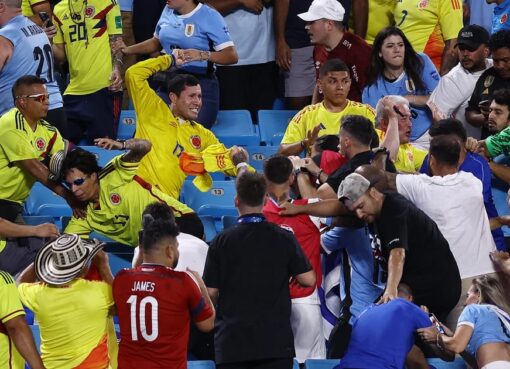 Serios incidentes tras la eliminación de Uruguay de la Copa América: Darwin Núñez se peleó con hinchas colombianos en la tribuna