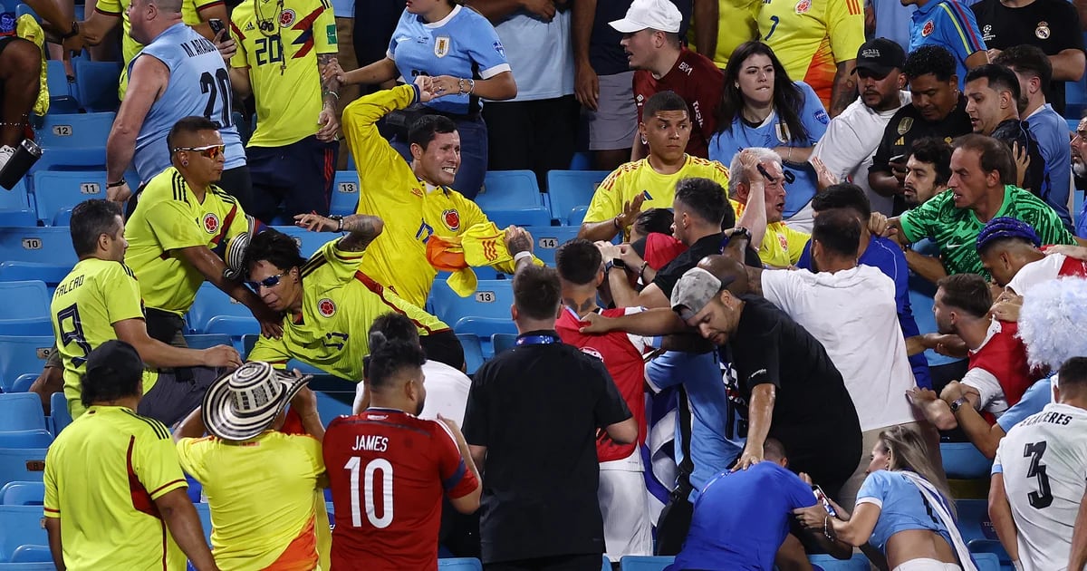 Serios incidentes tras la eliminación de Uruguay de la Copa América: Darwin Núñez se peleó con hinchas colombianos en la tribuna