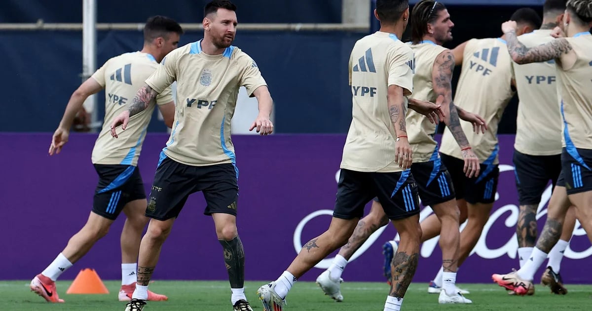 Argentina se entrenó de cara a la final de la Copa América contra Colombia: el único futbolista titular que trabajó diferenciado