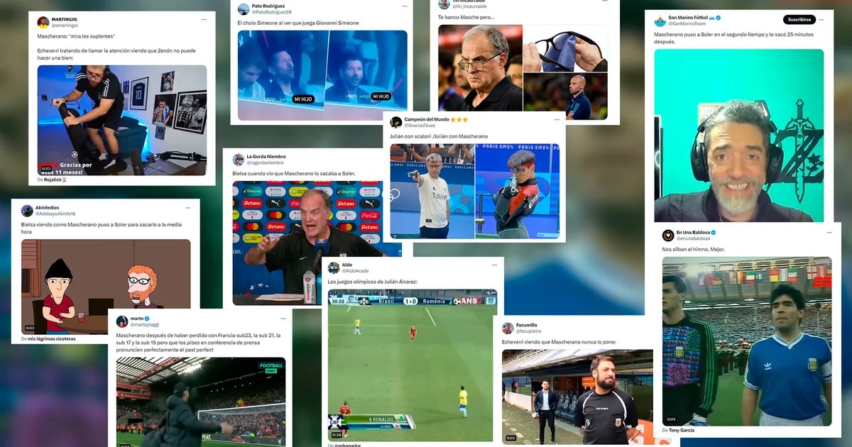 Estallaron los memes tras la derrota de Argentina ante Francia en los Juegos Olímpicos: el cambio a lo Bielsa de Mascherano y el gol que erró Simeone