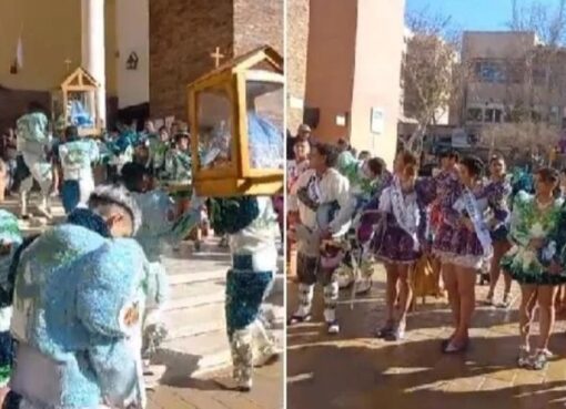 La comunidad boliviana llenó de color y música el centro sanjuanino por la Virgen de Copacabana