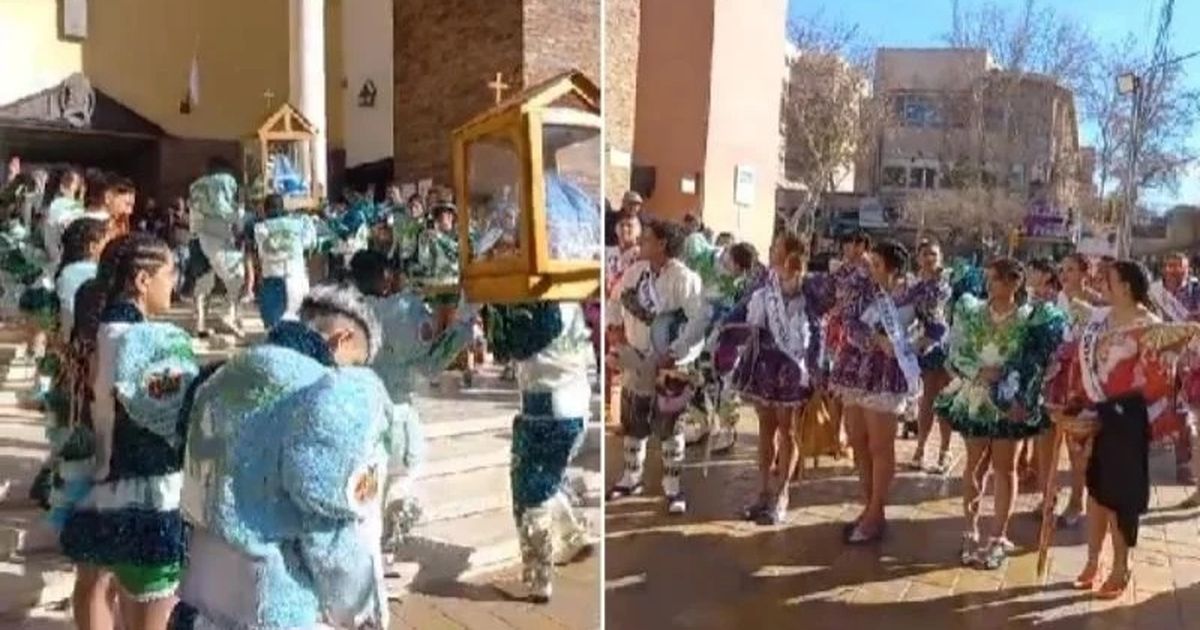 La comunidad boliviana llenó de color y música el centro sanjuanino por la Virgen de Copacabana