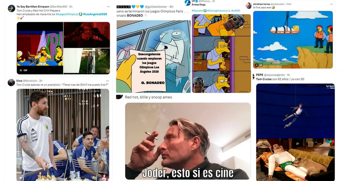 Los memes y reacciones de la ceremonia de clausura de los Juegos Olímpicos: Tom Cruise y Snoop Dogg, los protagonistas