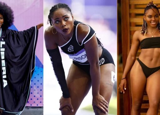 Quién es Ebony Morrison, la atleta de Liberia que causó furor por su look en la ceremonia de cierre de los Juegos Olímpicos