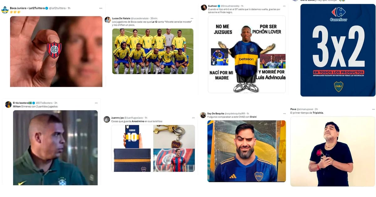 Los mejores memes del triunfo de Boca ante San Lorenzo: Anselmino, Advíncula, Merentiel y Milton Giménez, los destacados