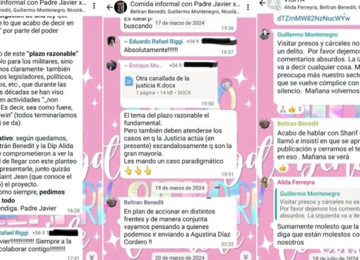 Seis claves de los chats que reveló Lourdes Arrieta | Visita “secreta” a Campo de Mayo, el cura que orquestó la cumbre con represores y el rol de Patricia Bullrich