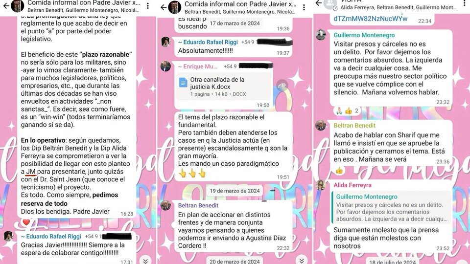 Seis claves de los chats que reveló Lourdes Arrieta | Visita “secreta” a Campo de Mayo, el cura que orquestó la cumbre con represores y el rol de Patricia Bullrich