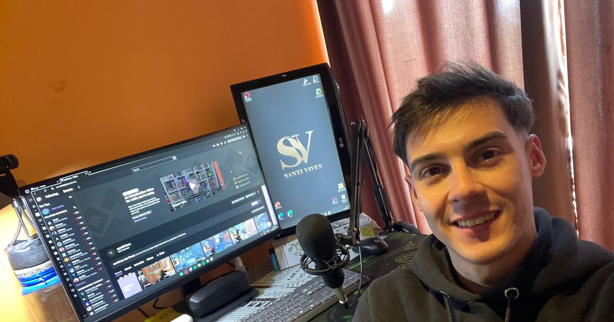 Mundo streamer en San Juan: Santi Vives, de bartender a streamer y estudiante de contador