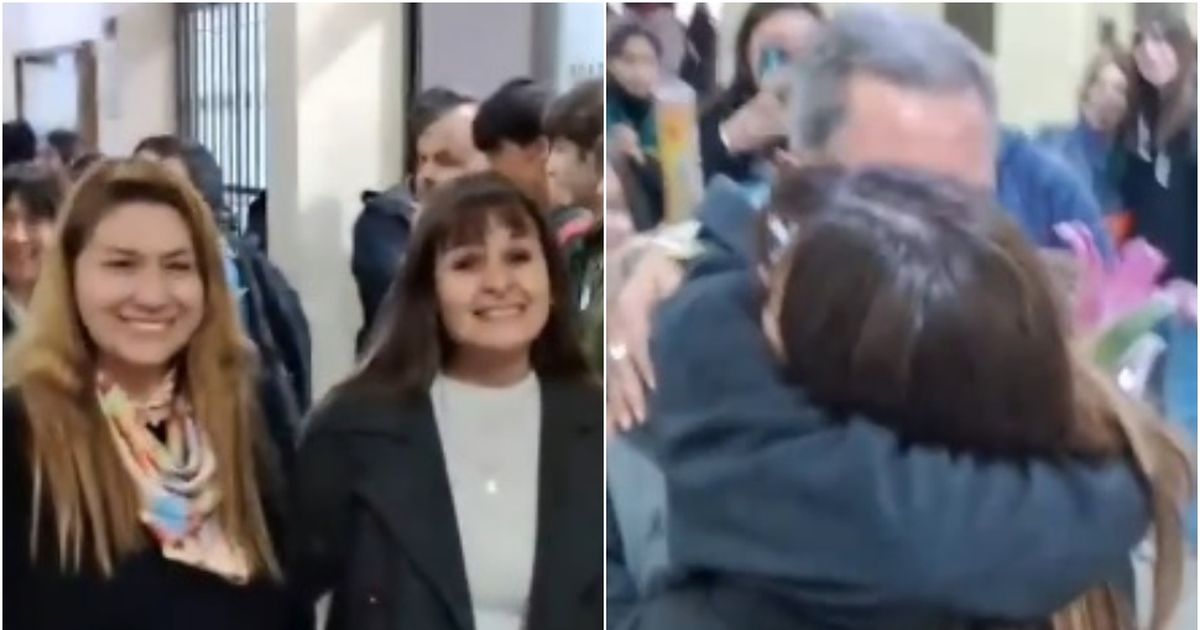 Video: se jubiló una profesora de la Escuela de Comercio y hubo una emotiva despedida