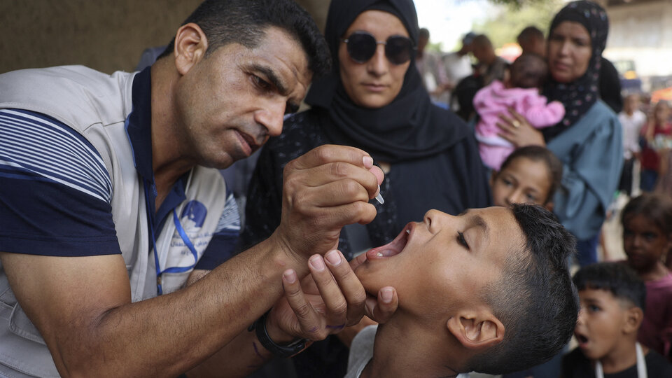 Más de 160 mil niños fueron vacunados contra la polio en Gaza en dos días | La cifra supera lo esperado por la Organización Mundial de la Salud