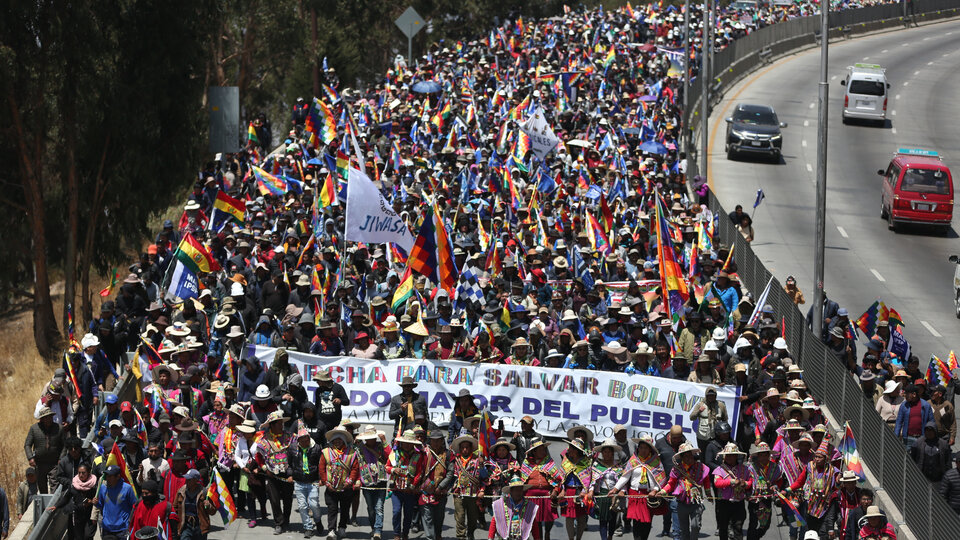 La marcha de Evo contra Arce llegó a La Paz | Luego de 187 kilómetros caminados en siete días