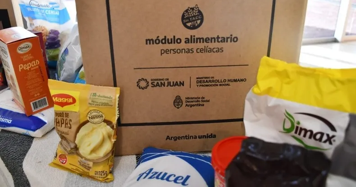 Con cambio de domicilio, se realizará la entrega de módulos para celíacos en San Juan