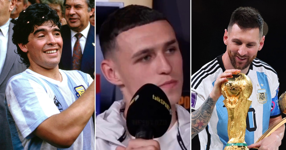 Phil Foden eligió a su jugador favorito y lo colocó por encima de Messi, Maradona y Zidane