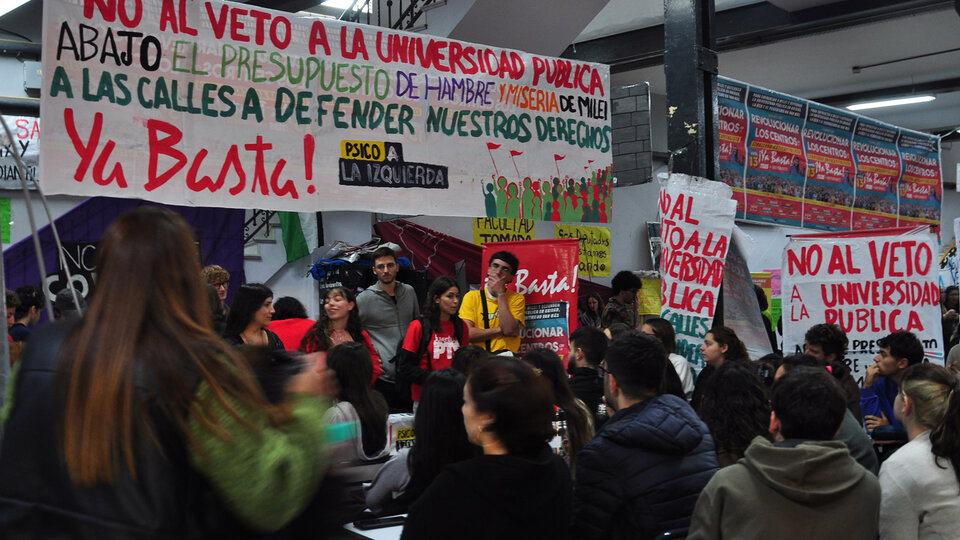 Se mantienen las tomas y asambleas en todo el país | Tras la ratificación del veto, estudiantes y gremios pelean por el Presupuesto 2025