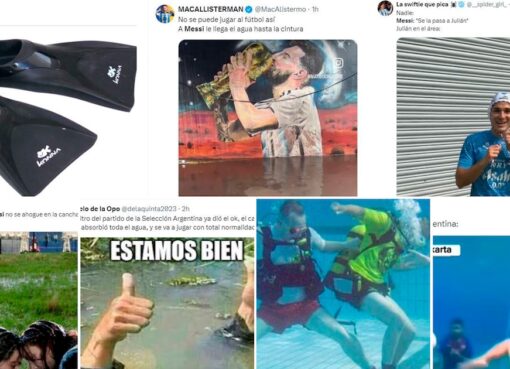 Los mejores memes del empate entre Argentina y Venezuela: el césped casi inundado fue el gran protagonista