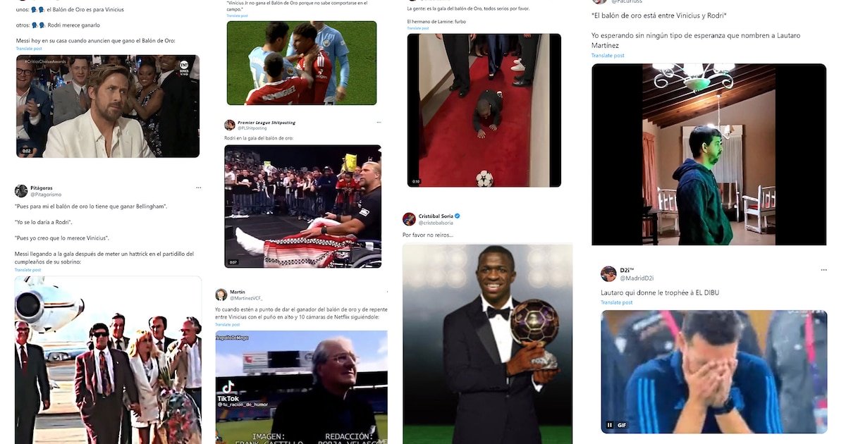 Estallaron los memes tras la gala del Balón de Oro: Dibu Martínez, Lautaro Martínez y la derrota de Vinicius, los elegidos