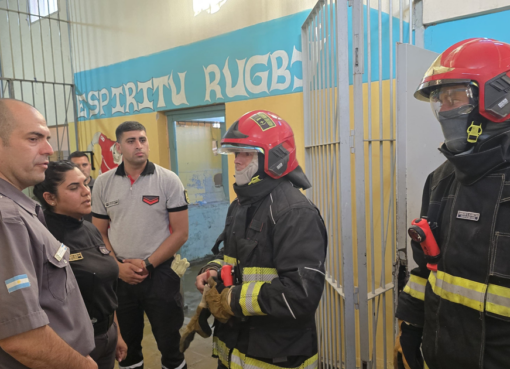 El Penal de Chimbas, epicentro de un simulacro de incendio y sismo