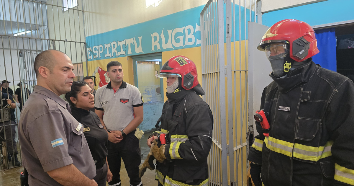 El Penal de Chimbas, epicentro de un simulacro de incendio y sismo