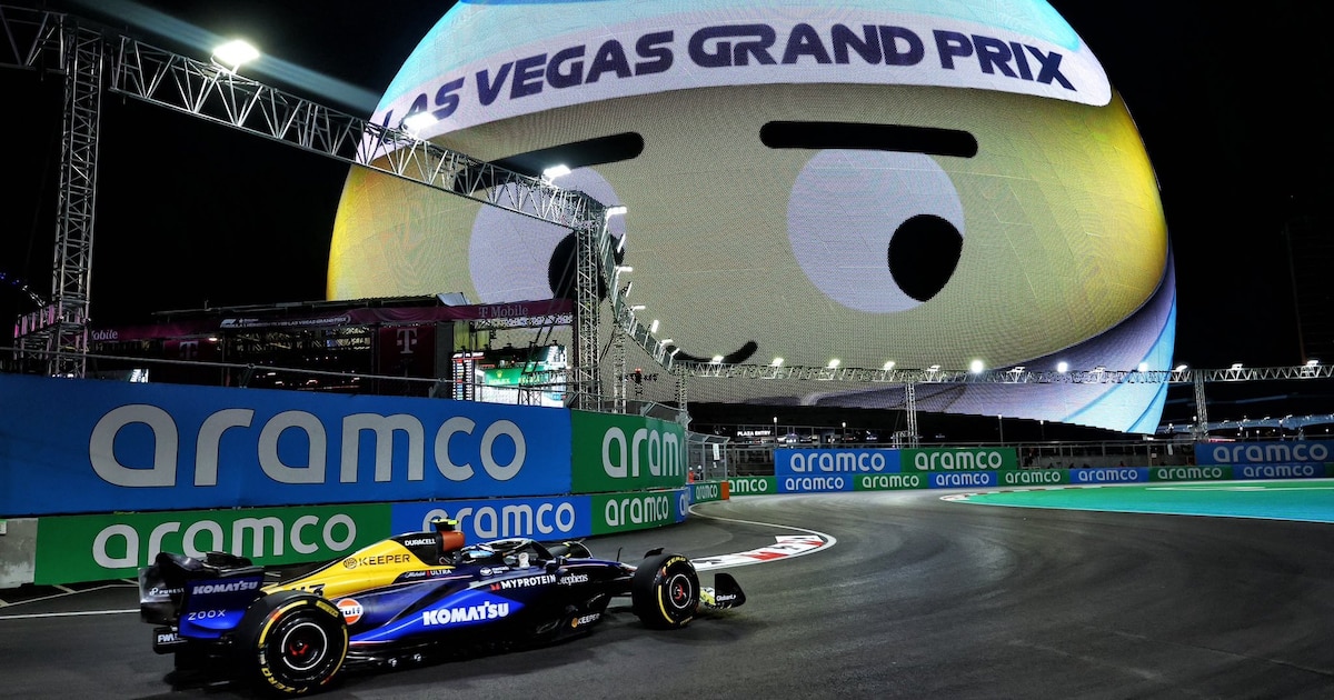 Franco Colapinto terminó en el 14° lugar en el Gran Premio de Las Vegas y Max Verstappen se consagró campeón de la F1