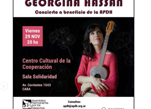 Concierto a beneficio de la APDH | Georgina Hassan en el Centro Cultural de la Cooperación