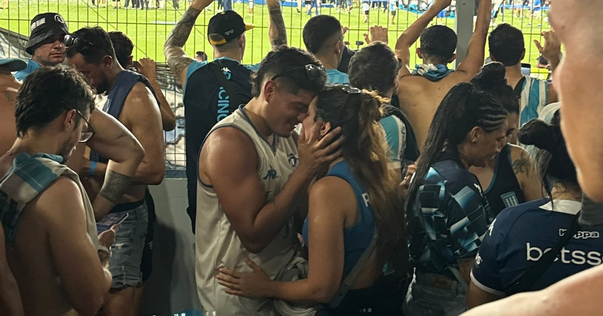 Se separaron tras siete años de novios y se reencontraron viendo a Racing en Paraguay: “Ganamos y nos comimos la boca”