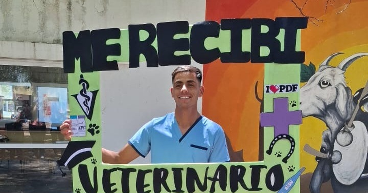 El vallista que se animó a salir de la contención de la sierra para estudiar, logró ser veterinario y es el orgullo de su pueblo