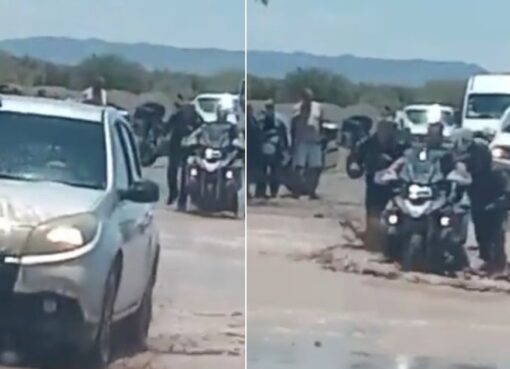 “Me encanta el peligro”: el video de los vehículos que pasaron los badenes con agua en la Ruta 40