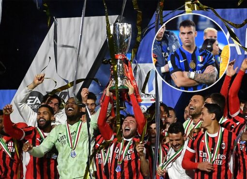 Milan remontó un 0-2 ante el Inter y se quedó con la Supercopa Italiana: la racha que cortó Lautaro Martínez con su gol