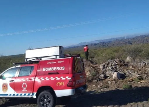 Incendio en Valle Fértil: sólo queda un foco activo y hay 100 ha afectadas hasta el momento