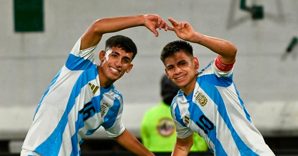 Con dos goles del Diablito Echeverri, la Selección Sub 20 venció 4-3 a Uruguay y es el líder del Hexagonal Final en el Sudamericano