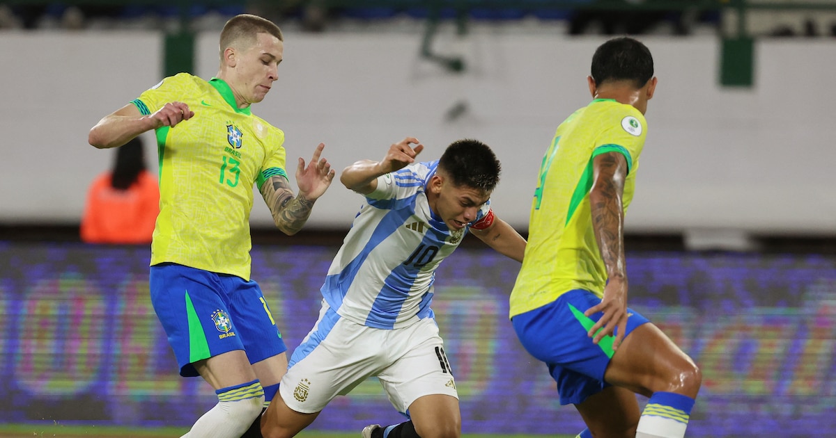 Argentina empató 1-1 con Brasil y el título del Sudamericano Sub 20 se definirá la última fecha