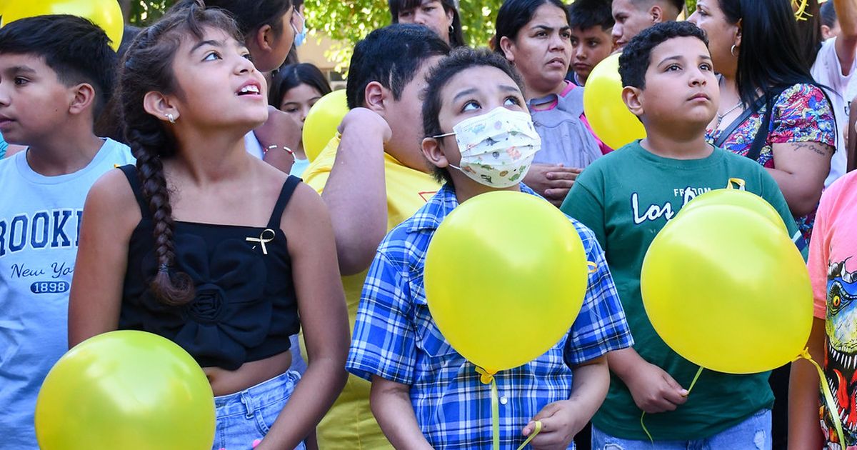 Con una suelta de globos, San Juan conmemoró el Día Internacional de la Lucha contra el Cáncer Infantil