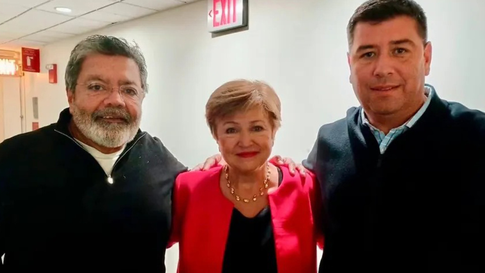 “Se necesita una salida con crecimiento e inclusión social” | Breve encuentro de representantes de la CGT con la titular del FMI, Kristalina Georgieva