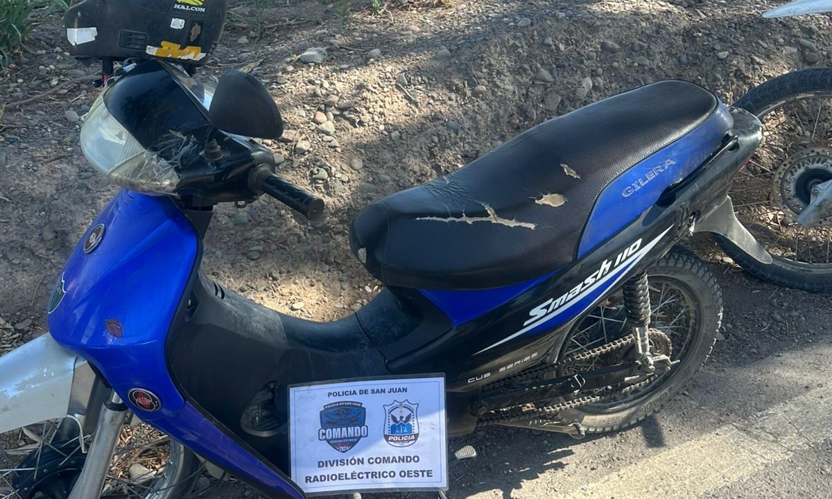 En Rivadavia SJ recuperan una moto 🛵🏍️ robada