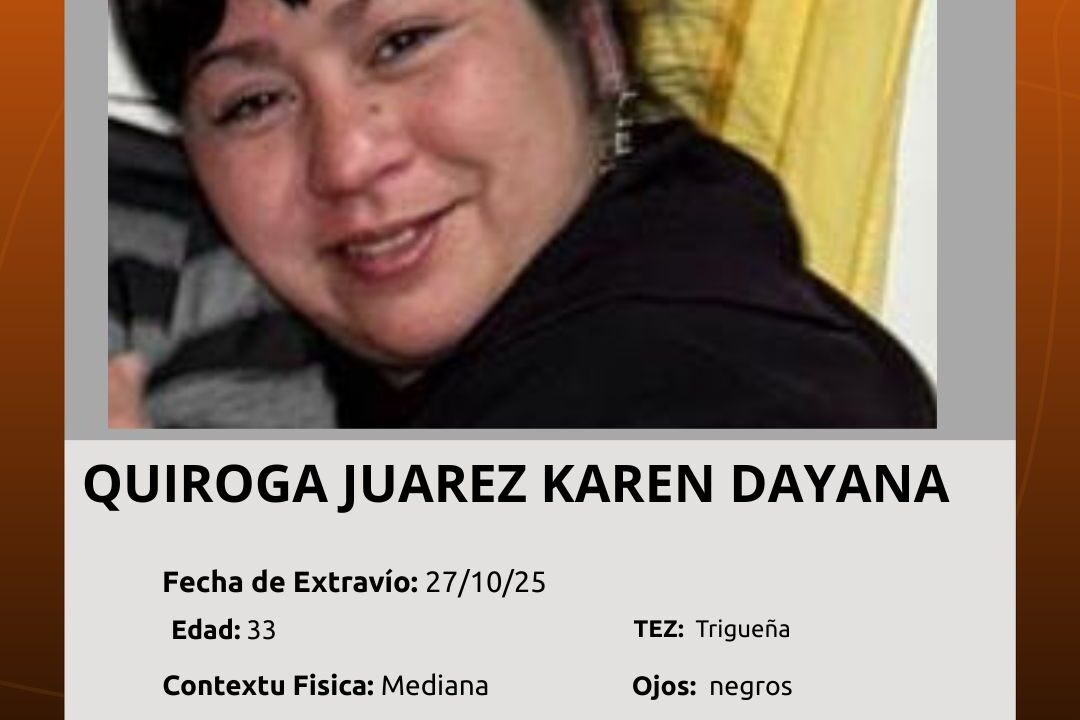 Buscamos A Karen Dayana Quiroga Juárez