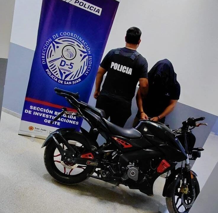 El Larguirucho está preso por robar una 🏍️ moto en Rawson SJ